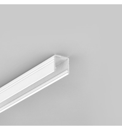 2m aluminiumsprofil SMART10 AC2/Z - Hvit lakkert, påbygging, LED skinne