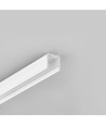 2m aluminiumsprofil SMART10 AC2/Z - Hvit lakkert, påbygging, LED skinne