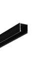 2m aluprofil SMART16 BC3/U4 - Sort anodisert, påbygging, LED skinne