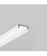 2m aluminiumsprofil SURFACE14 EE7F/TY - Hvit lakkert, påbygg, LED skinne