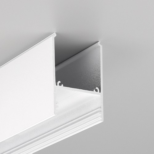 2m aluprofil COMBO30-01 ACDE-9 - Hvit lakkert, påbygging, LED skinne