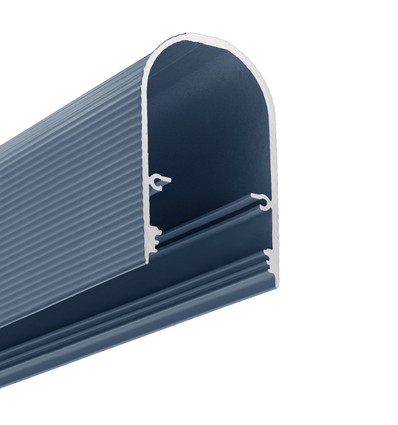 1m aluminiumsprofil NAMI23 CD-9 - Støvblå lakkert, påbygging, LED skinne