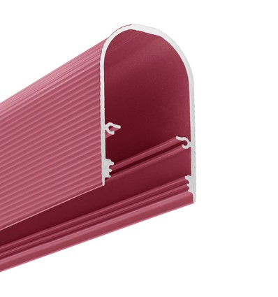 2m aluprofil NAMI23 CD-9 - Støvrosa lakkert, påbygging, LED skinne