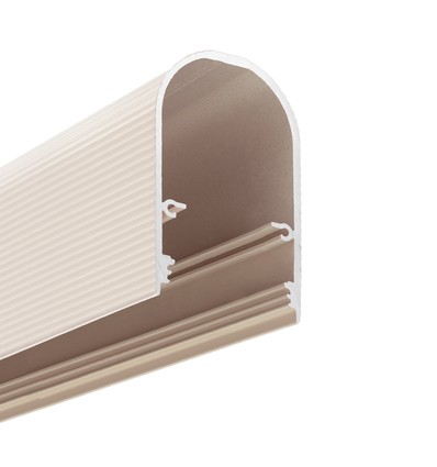 2m aluprofil NAMI23 CD-9 - Beige lakkert, påbygg, LED skinne