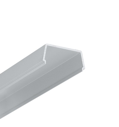 1m tilbehørsprofil NAMI23 - Anodisert, påbygging, LED skinne
