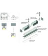 2m tilbehørsprofil PHIL.V2 - Anodisert, påbygging, LED skinne