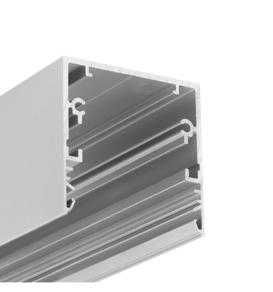 2m aluprofil PHIL53 C10 - Anodisert, påbygg, LED skinne