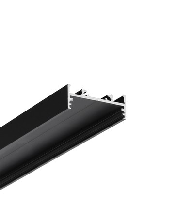 1m aluminiumsprofil VARIO30-01 ACDE-9/TY - Svart anodisert, påbygging, LED skinne