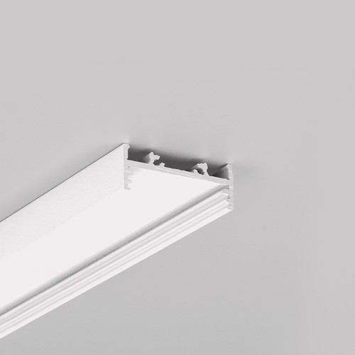 1m aluprofil VARIO30-01 ACDE-9/TY - Hvit lakkert, påbygging, LED skinne