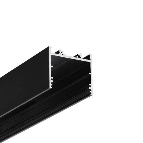 1m aluprofil VARIO30-02 ACDE-9/TY - Sort anodisert, påbygging, LED skinne