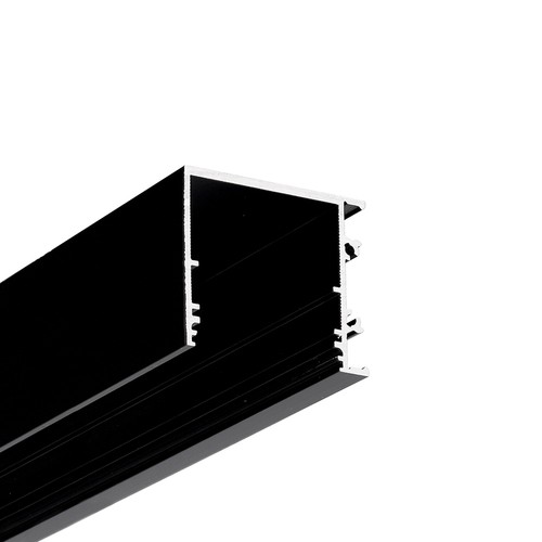 1m aluminiumsprofil VARIO30-03 ACDE-9/TY - Sort anodisert, påbygging, LED skinne