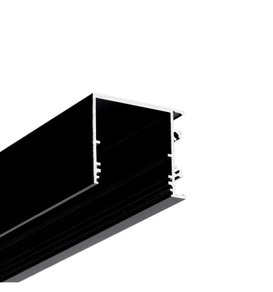 2m aluminiumsprofil VARIO30-03 ACDE-9/TY - Sort anodisert, påbygning, LED skinne