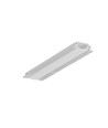 1m aluprofil GROOVE10 BC/UX - Ubehandlet aluminium, innfelt, LED skinne