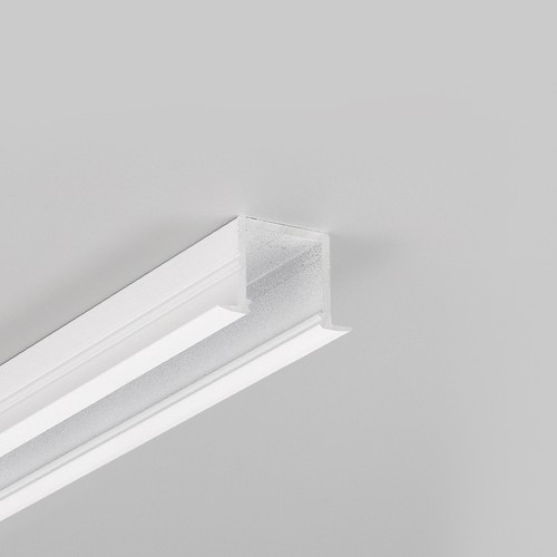 1m aluprofil SMART-IN16 BC3/U4 - Hvit lakkert, innbygget, LED skinne