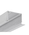 2m Aluprofil PHIL RECESSED C10 - Ubehandlet aluminium, innbygd, LED skinne