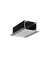 1m aluminiumsprofil PHIL RECESSED C10 - Sort lakkert, innfelt, LED skinne