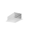 2m Aluprofil PHIL RECESSED C10 - Ubehandlet aluminium, innbygd, LED skinne