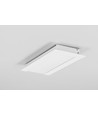 1m aluminiumsprofil FLAT8 H/UX - Hvit, innebygd, LED-skinne