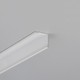 2m aluprofil CABI12 DUO E - Hvit lakkert, hjørne, LED-skinne