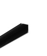 2m aluminiumsprofil CABI12 DUO E - Svart anodisert, hjørne, LED skinne