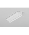 2m aluprofil CORNER10 BC/UX - Hvit lakkert, hjørne, LED-skinne