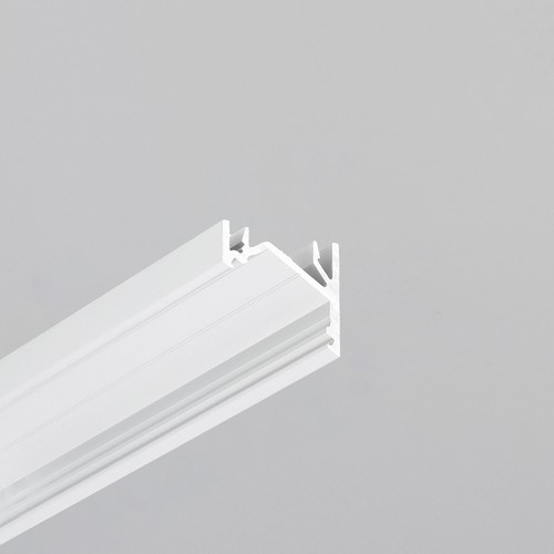 1m aluprofil CORNER12.V2 EF/U - Hvit lakkert, hjørne, LED skinne