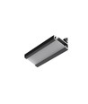 1m aluprofil CORNER14 EE7F/TY - Svart anodisert, hjørne, LED skinne
