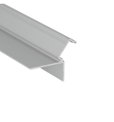 1m aluprofil GLOW12 DOWN A1C - Anodisert, innsparkling, LED skinne