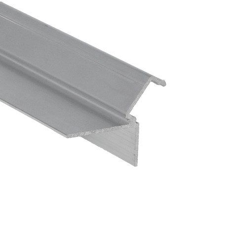 2m aluprofil GLOW12 DOWN A1C - Ubehandlet aluminium, innsparkling, LED-skinne