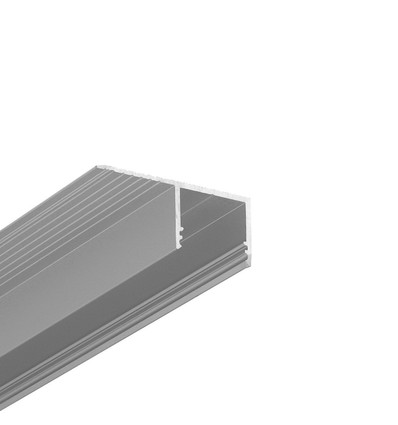 2m aluminiumsprofil PLANE14 SIDE BC3 - Anodisert, innsparkling, LED skinne