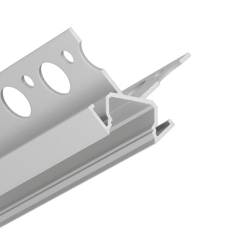 1m aluprofil UNI-TILE12 270DEG C PLUS - Anodisert, flisprofil, LED skinne