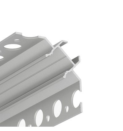 2m aluprofil UNI-TILE12 90DEG C PLUS - Anodisert, flisprofil, LED-skinne