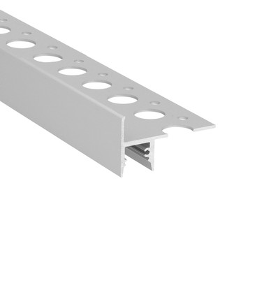 1m aluprofil UP-TILE10 A - Anodisert, fliseprofil, LED skinne