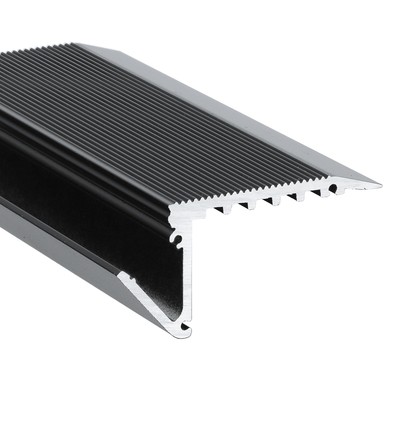 1m aluminiumsprofil UP-BOLD12 K - Sort lakkert