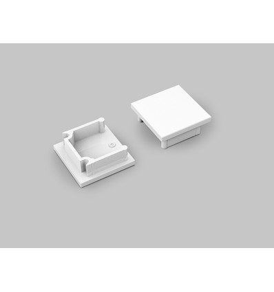 1 stk. Endestykke SMART16-BC3 - Hvit