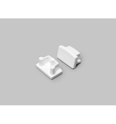 1 stk. Endestykke BEGTON12 C - Hvit