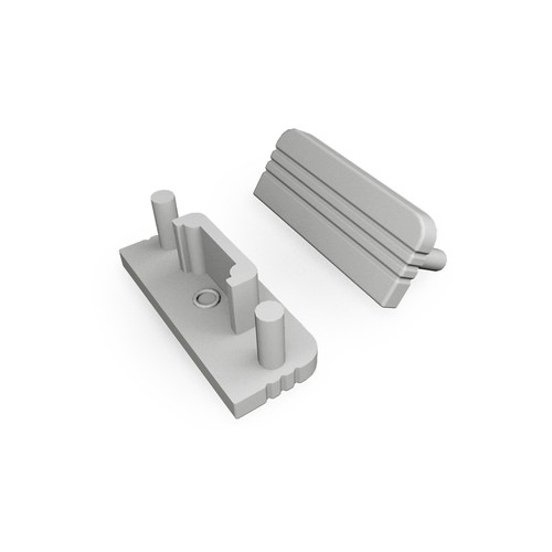 1 stk. Endestykke SURFACE10 GEN2 - Grå