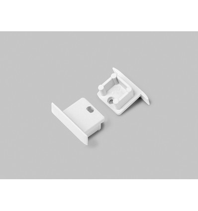 1 stk. Endestykke SMART-IN10 - Med hull, hvit