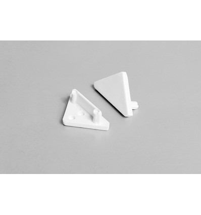 1 stk. Endestykke CABI12 - Hvit