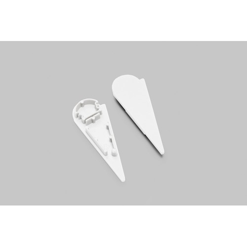 1 stk. Endestykke WALLE12 D - Hvit