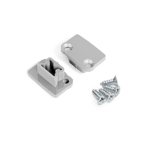 1 stk. Endestykke FLOOR8 - Sølvfarget