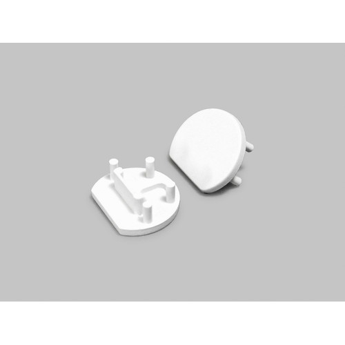 1 stk. Endestykke PEN12 - Hvit