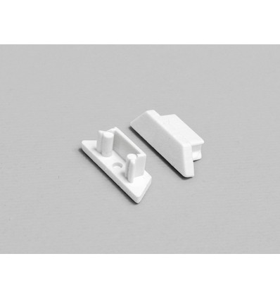 1 stk. Endestykke ARC12 - Hvit