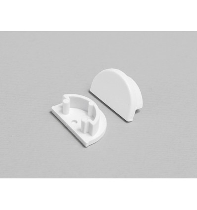 1 stk. Endestykke ARC12 D - Hvit