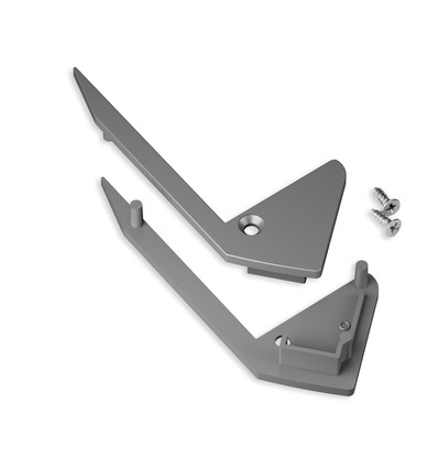 1 stk. Endestykke UP-BOLD12 - Sølvfarget