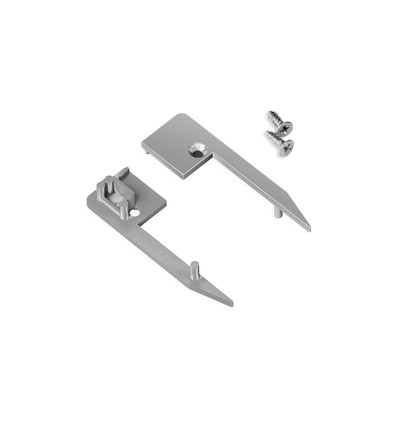 1 stk. Endestykke UP-MINI10 - Sølvfarget