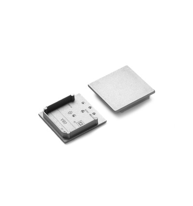 1 stk. Endestykke VARIO30-08A - Sølvfarget