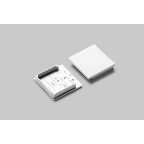 1 stk. Endestykke VARIO30-08B - Hvit