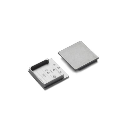 1 stk. Endestykke VARIO30-08B - Sølvfarget