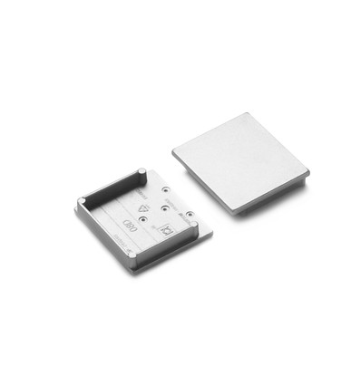 1 stk. Endestykke VARIO30-08D - Sølvfarget